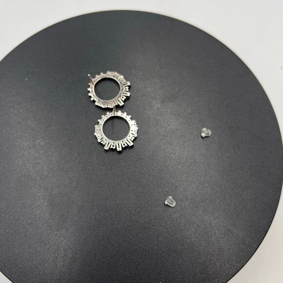 Pandora ALE Baguette CZ Ice Cube Wreath In 925 Sterling‎ Silver Earrings - Picture 6 of 8